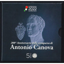 2022 - 5 Euro 200° Anniv della scomparsa di Antonio Canova